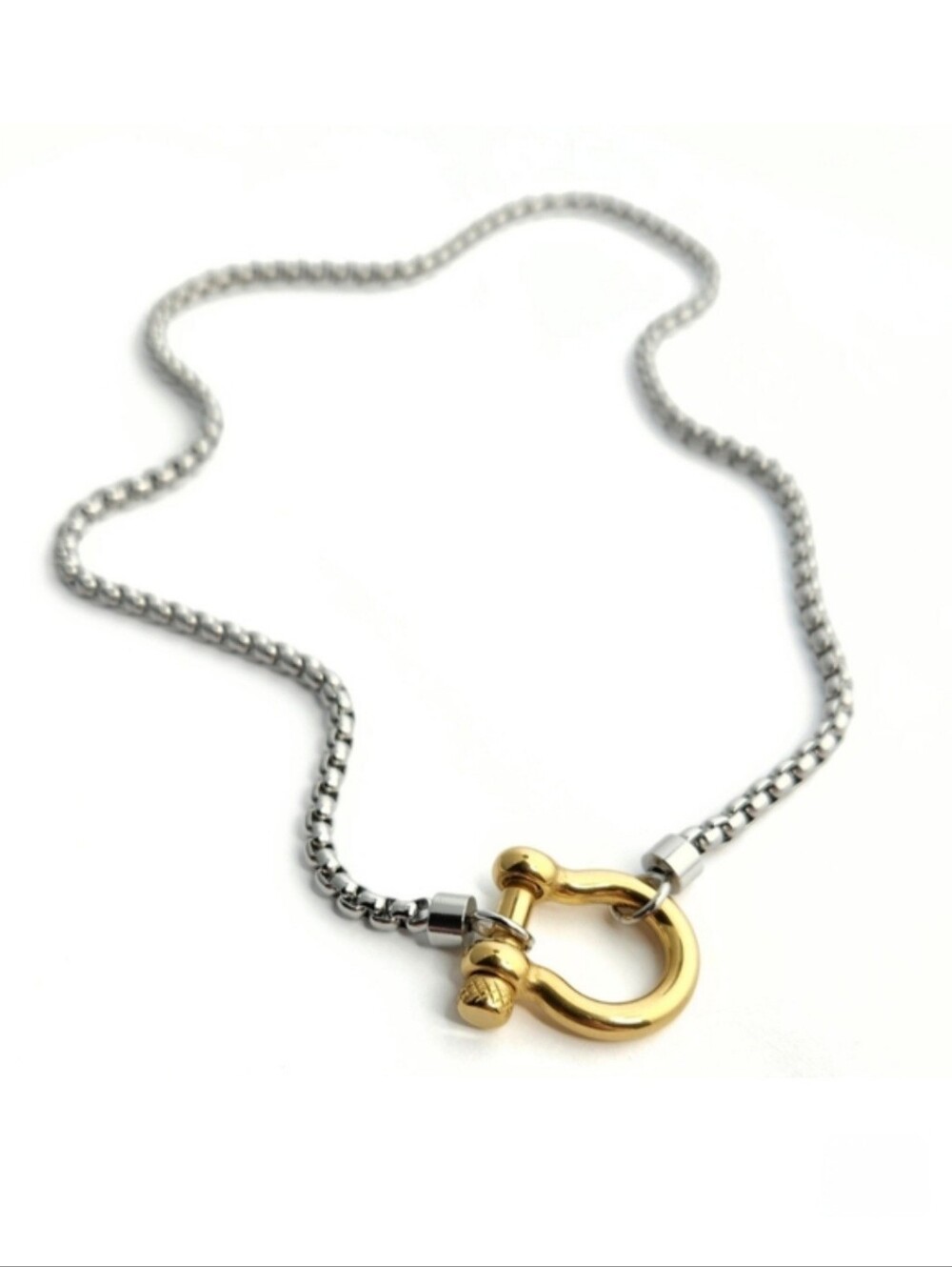 Horseshoe Mixed Metals Necklace